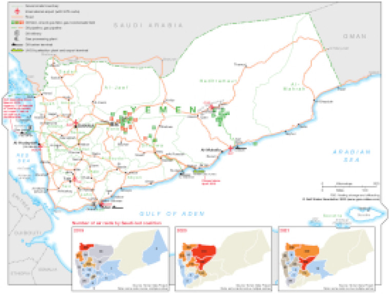 Yemen country map – January 2022