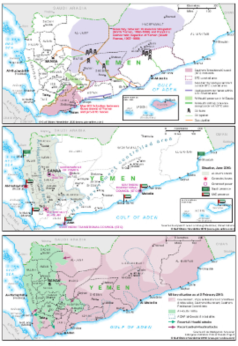yemen conflict map