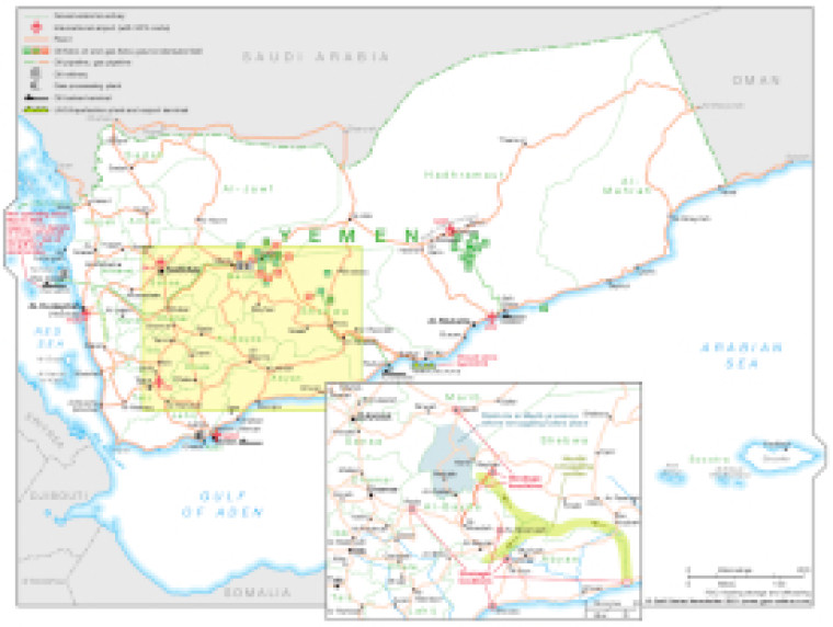 Yemen Houthi smuggling Map Dec21